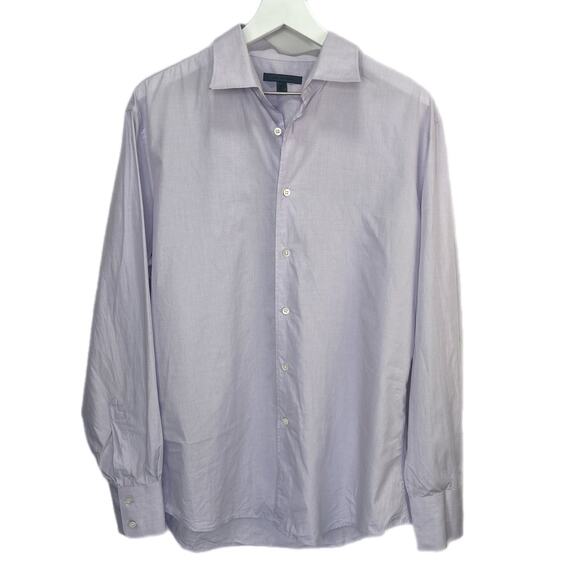John Varvatos Light Purple Button Front Dress Shirt - Men's 16 1/2 - Picture 2 of 5